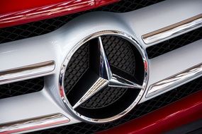 mercedes car logo close up