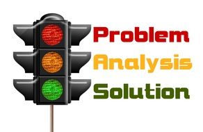 traffic lights with inscriptions on a white background