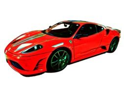 painted red ferrari f430