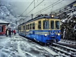 Train in winter