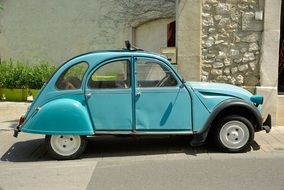 old blue citroen