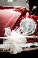 vw beetle car decorated for wedding