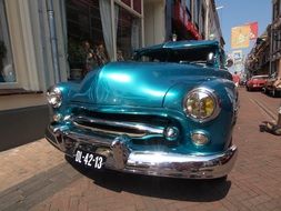 blue mercury, vintage luxury car