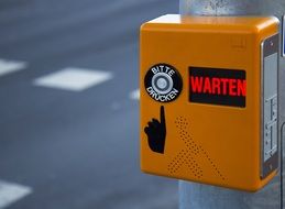 standby button on a pedestrian bridge