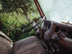 cab of the old truck