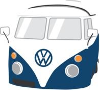 graphic image of a retro combi volkswagen