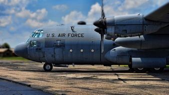 large gray us air force aircraft