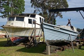 boats in dry dock