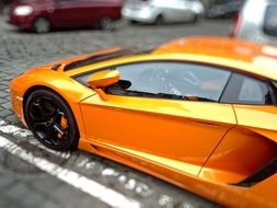 Lamborghini racing car on the road