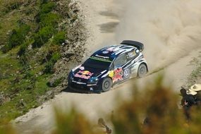 Volkswagen racing car on track