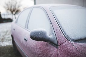 frosted car outdoor