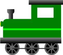 drawing of a green train on a white background