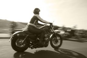 motorcycle racer rides fast