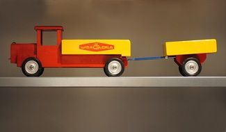 Yellow and red truck