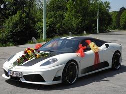 wedding ferrari car