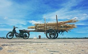 loaded motorcycle