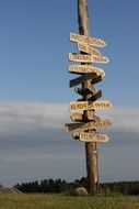 wooden signpost