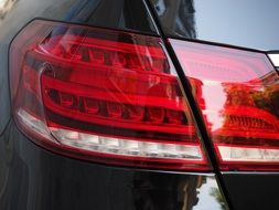 tail light on a black car