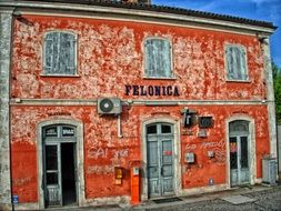 Train station in Felonica in Italy