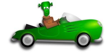 frankenstein halloween car drawing