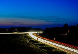 bright rays of night traffic