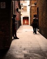 deserted old street in the UK