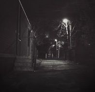 dark creepy street in london