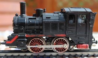 model of a locomotive for the railway