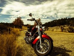 motorcycle on the background of nature
