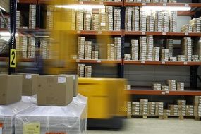 stock range on shelf in wartehouse