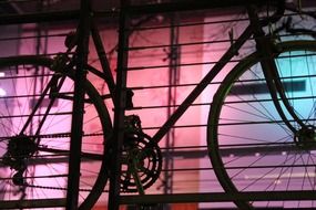 bike on pink background