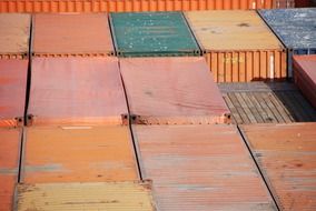 containers in the seaport