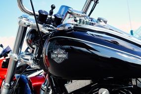 black motorcycle Harley Davidson