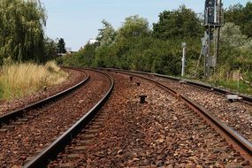 railway in summer