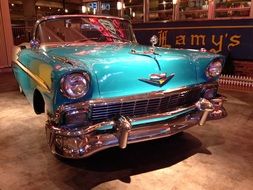 turquoise vitage car