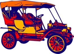 graphic image of retro french auto