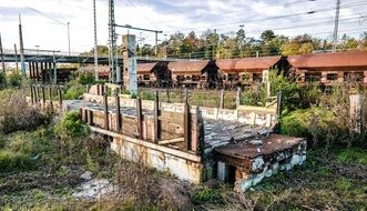 dilapidated railroad buildings