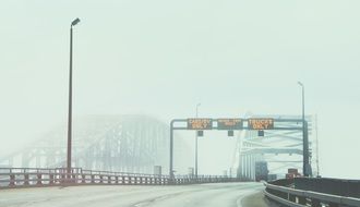 Highway in the fog