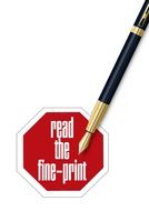 Small print warning clipart