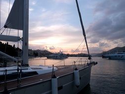 sailboat in the evening