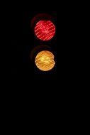 red and yellow traffic light