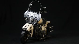 retro police motorbike