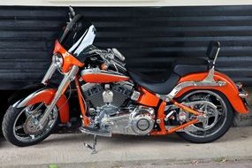 orange chrome harley davidson