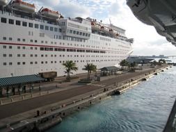 cruise liner near the pier