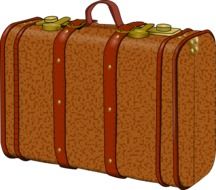 graphic image of a brown suitcase