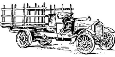 illustration of oldtimer truck