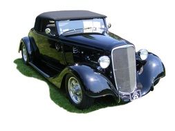 photo of a black 1934 chevrolet