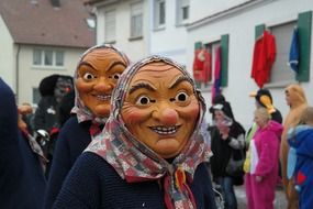 masked people at the carnival