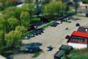 panorama of parking in kruszwica