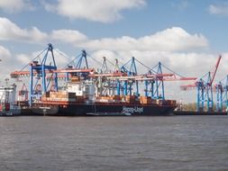 cargo ships in the port of germany